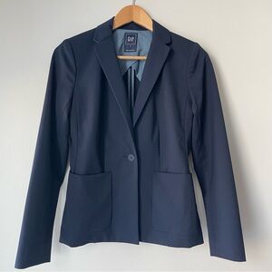 GAP Single Breasted Blazer Navy Blue Size 0 XS Office Business Casual Capsule
